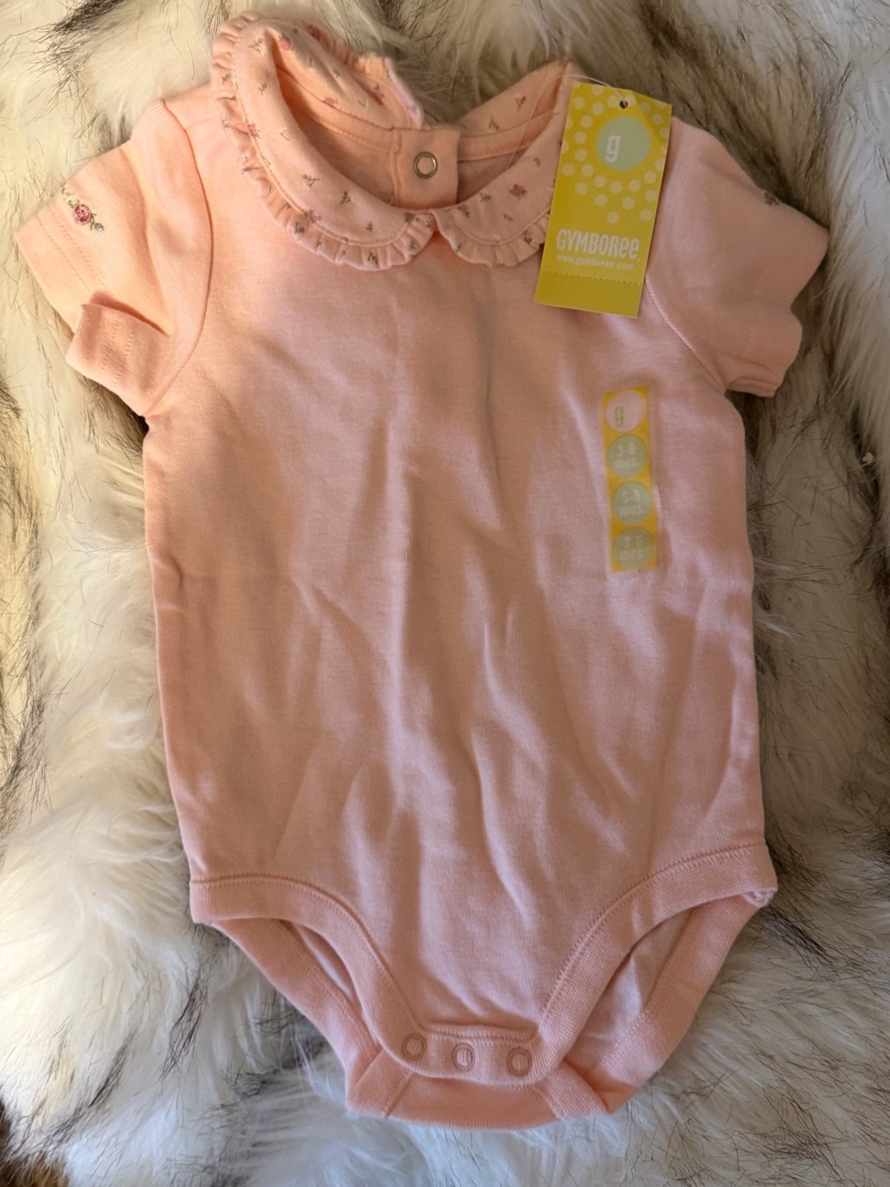 NWT Gymboree Pale Pink Peter Pan Collar Baby Bodysuit